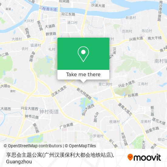 享思会主题公寓(广州汉溪保利大都会地铁站店) map