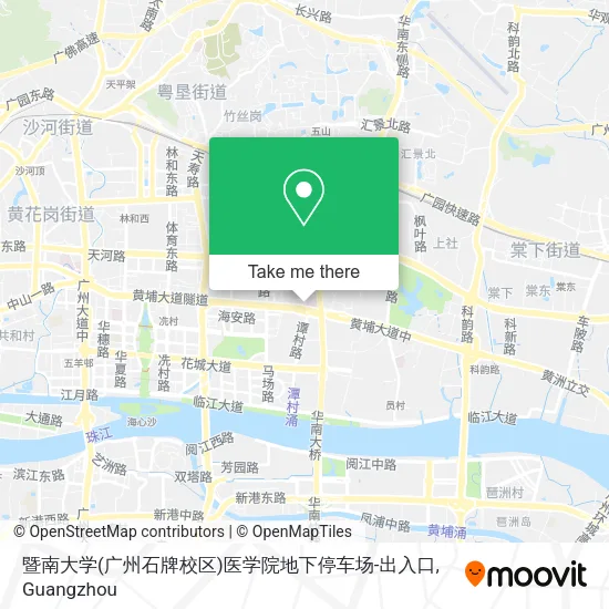 暨南大学(广州石牌校区)医学院地下停车场-出入口 map