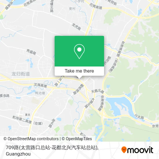 709路(太营路口总站-花都北兴汽车站总站) map
