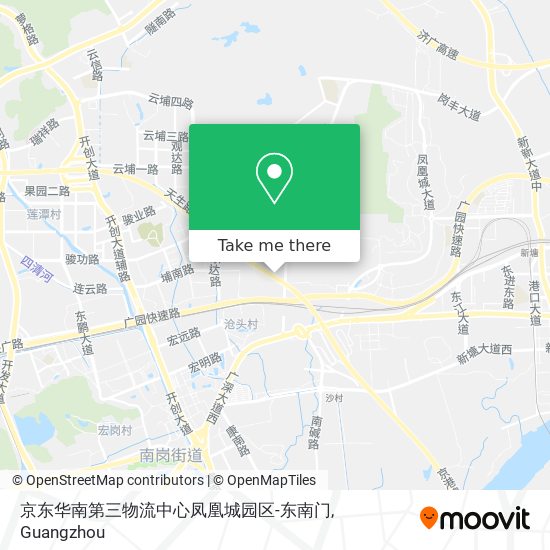 京东华南第三物流中心凤凰城园区-东南门 map