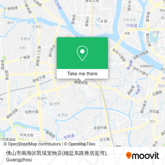 佛山市南海区凯瑞宠物店(穗盐东路雅居蓝湾) map