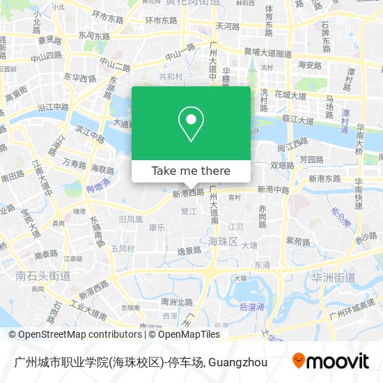 广州城市职业学院(海珠校区)-停车场 map