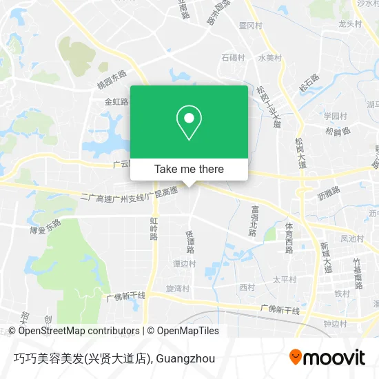 巧巧美容美发(兴贤大道店) map