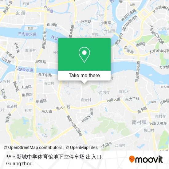 华南新城中学体育馆地下室停车场-出入口 map