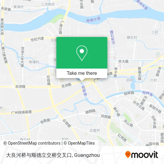 大良河桥与顺德立交桥交叉口 map