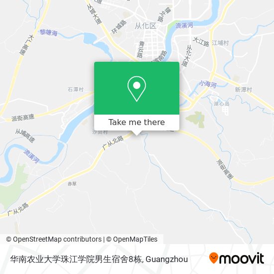 华南农业大学珠江学院男生宿舍8栋 map