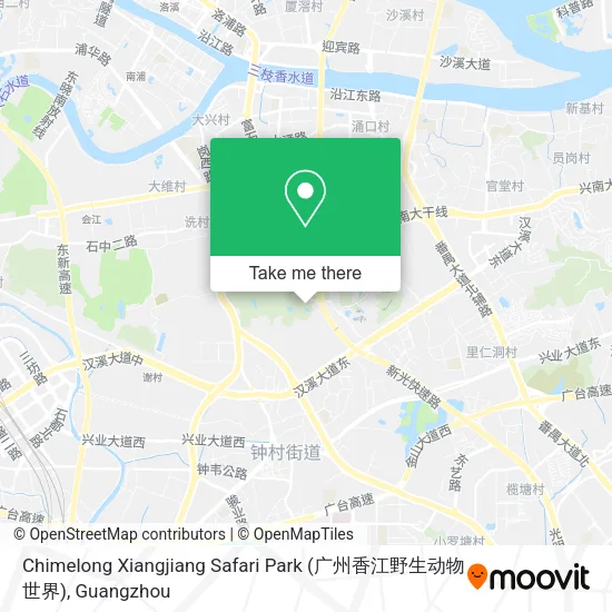 Chimelong Xiangjiang Safari Park (广州香江野生动物世界) map