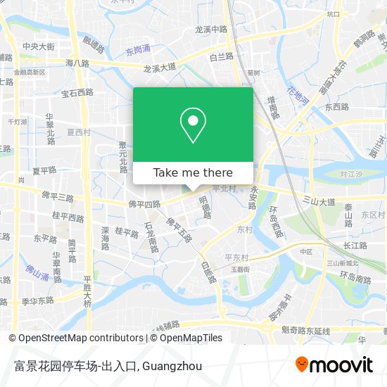 富景花园停车场-出入口 map