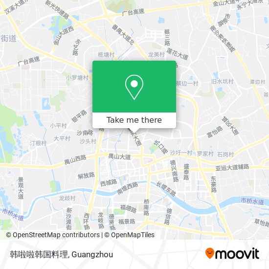韩啦啦韩国料理 map