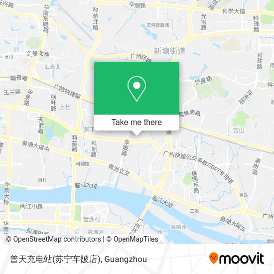 普天充电站(苏宁车陂店) map