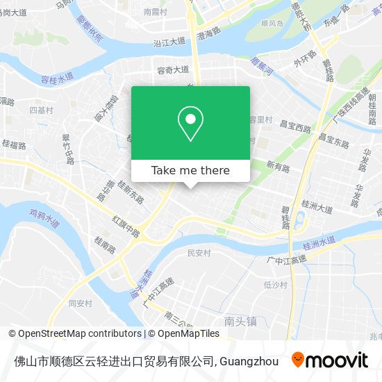 佛山市顺德区云轻进出口贸易有限公司 map