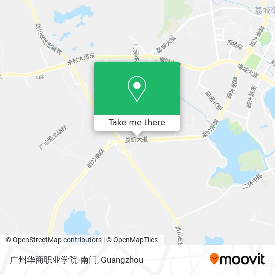 广州华商职业学院-南门 map