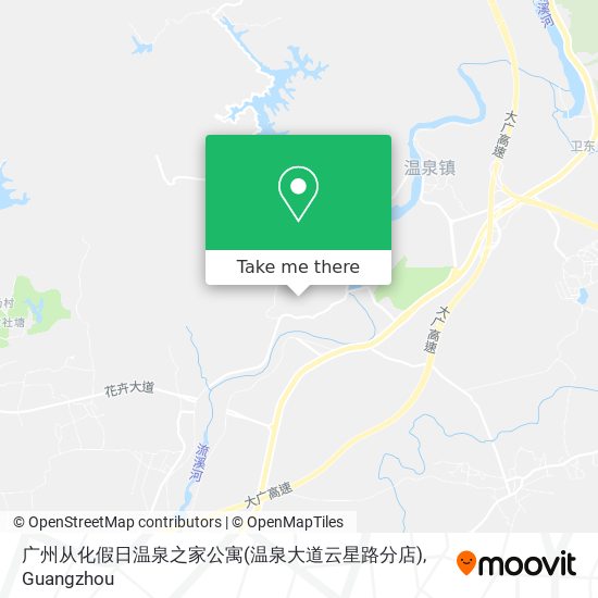 广州从化假日温泉之家公寓(温泉大道云星路分店) map