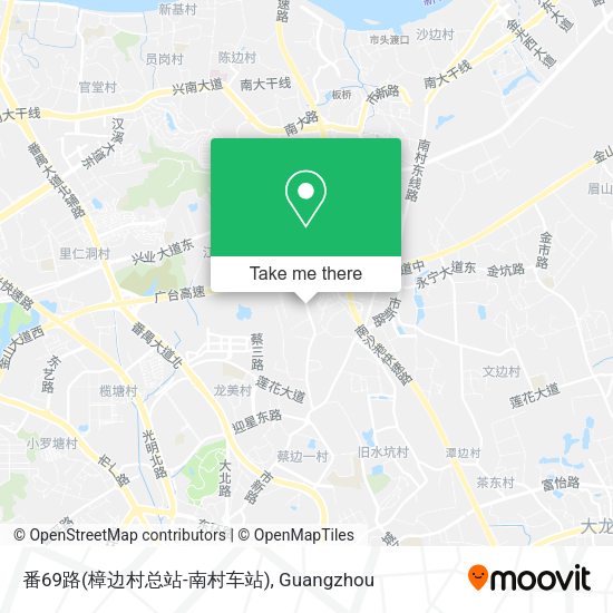 番69路(樟边村总站-南村车站) map
