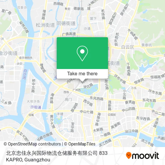 北京忠佳永兴国际物流仓储服务有限公司 833 KAPRO map