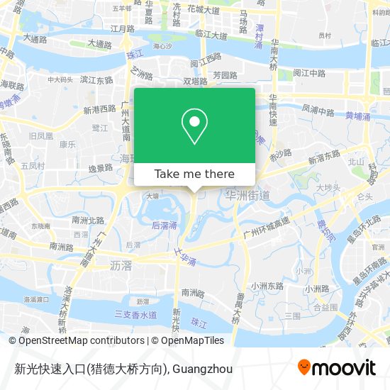 新光快速入口(猎德大桥方向) map