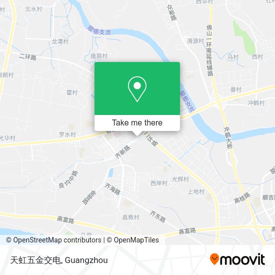 天虹五金交电 map