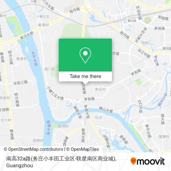 南高32a路(务庄小丰田工业区-联星南区商业城) map