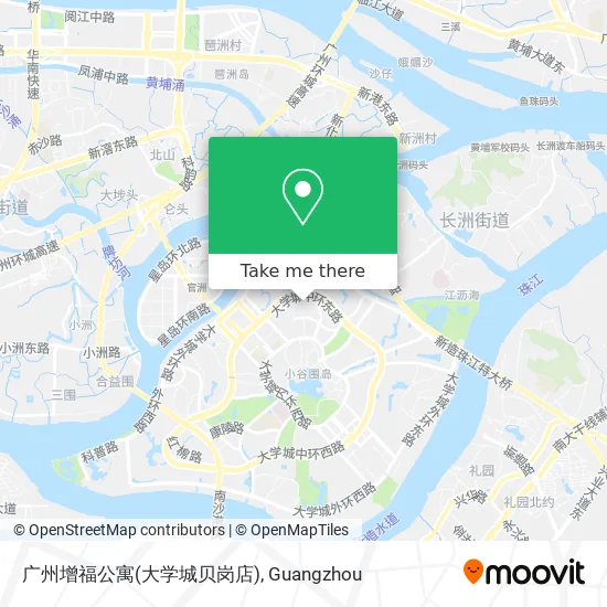 广州增福公寓(大学城贝岗店) map