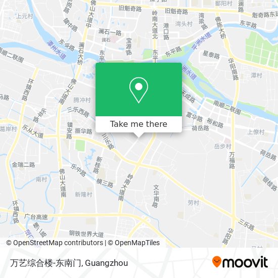 万艺综合楼-东南门 map
