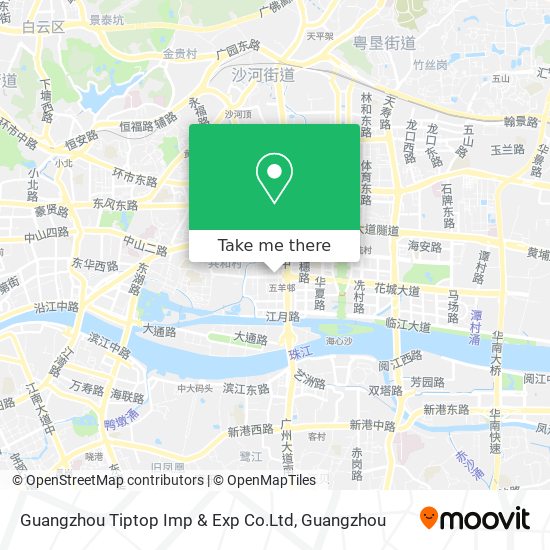 Guangzhou Tiptop Imp & Exp Co.Ltd map
