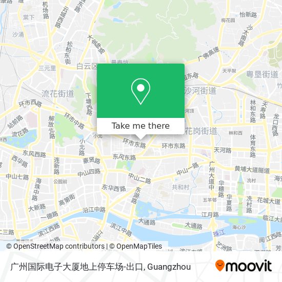 广州国际电子大厦地上停车场-出口 map