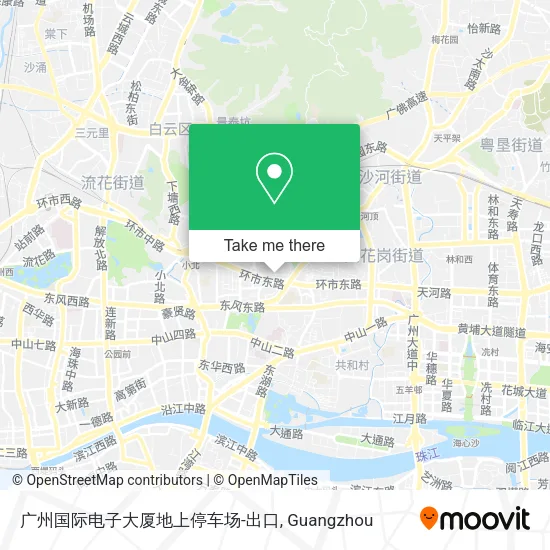 广州国际电子大厦地上停车场-出口 map