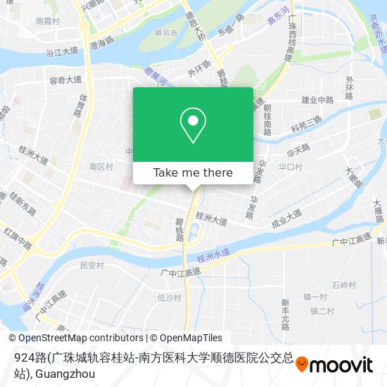 924路(广珠城轨容桂站-南方医科大学顺德医院公交总站) map