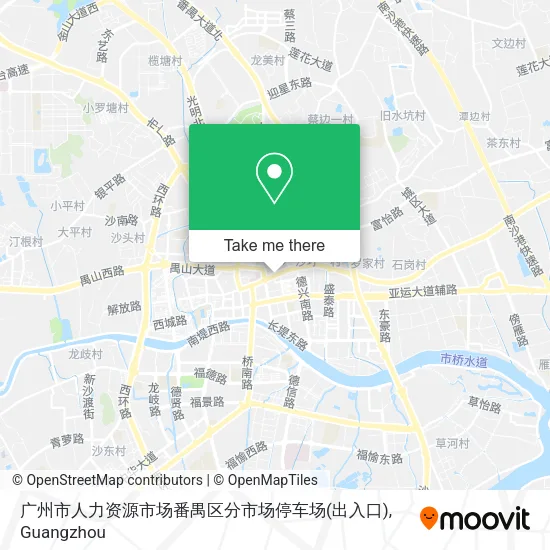 广州市人力资源市场番禺区分市场停车场(出入口) map