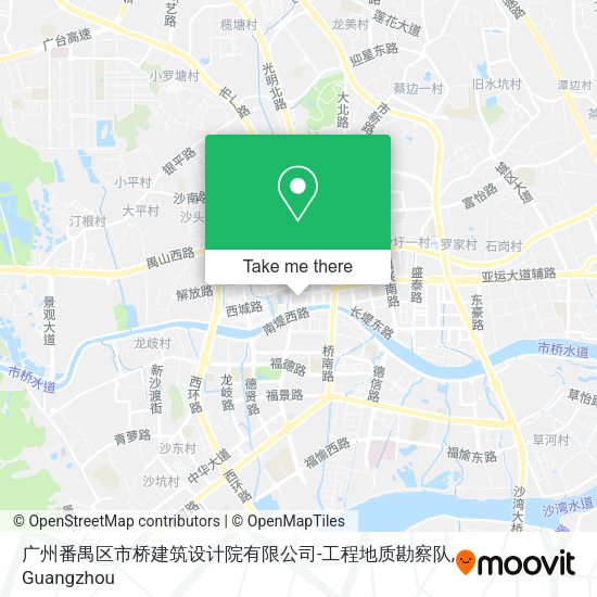 广州番禺区市桥建筑设计院有限公司-工程地质勘察队 map