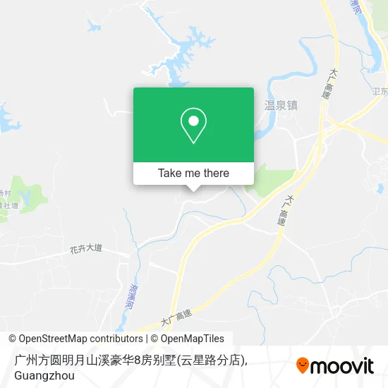 广州方圆明月山溪豪华8房别墅(云星路分店) map