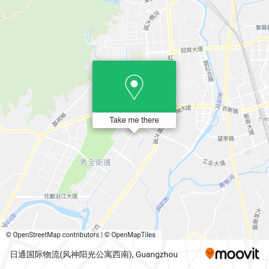 日通国际物流(风神阳光公寓西南) map