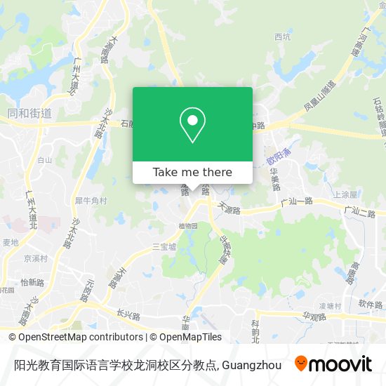 阳光教育国际语言学校龙洞校区分教点 map