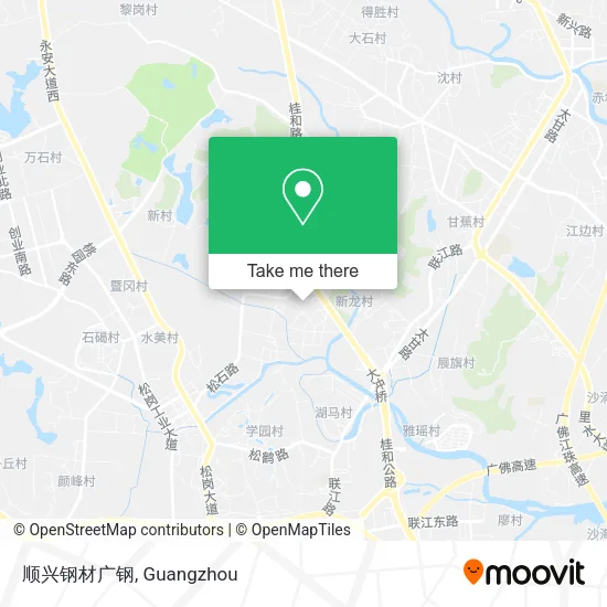 顺兴钢材广钢 map
