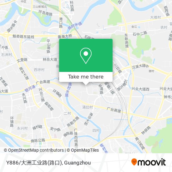 Y886/大洲工业路(路口) map