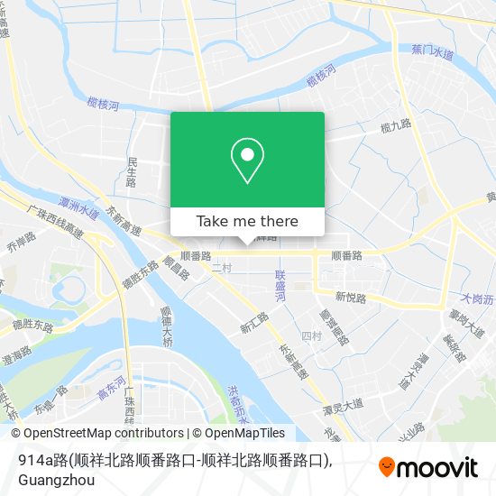 914a路(顺祥北路顺番路口-顺祥北路顺番路口) map