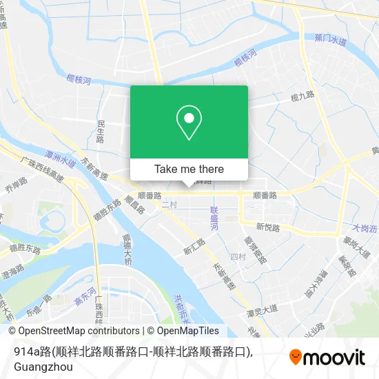 914a路(顺祥北路顺番路口-顺祥北路顺番路口) map