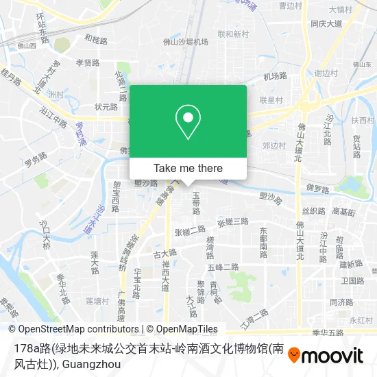 178a路(绿地未来城公交首末站-岭南酒文化博物馆(南风古灶)) map