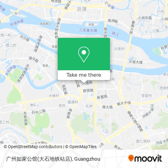 广州如家公馆(大石地铁站店) map