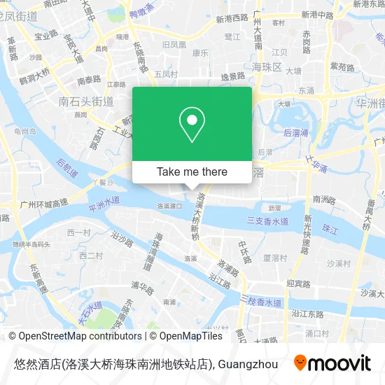 悠然酒店(洛溪大桥海珠南洲地铁站店) map