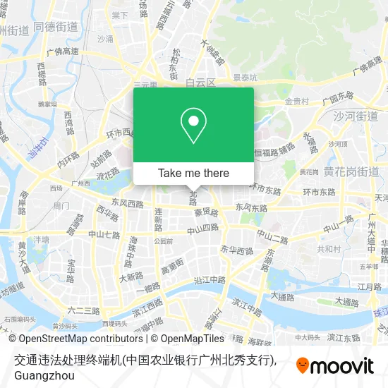 交通违法处理终端机(中国农业银行广州北秀支行) map