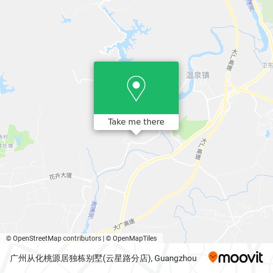 广州从化桃源居独栋别墅(云星路分店) map