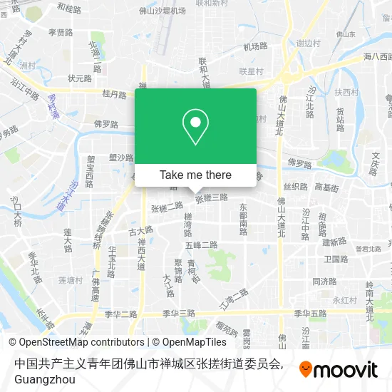 中国共产主义青年团佛山市禅城区张搓街道委员会 map
