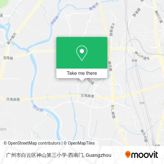 广州市白云区神山第三小学-西南门 map