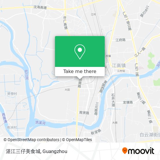 湛江三仔美食城 map