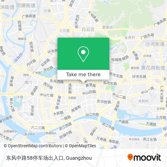 东风中路58停车场出入口 map