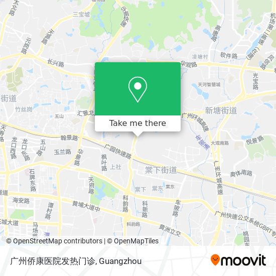 广州侨康医院发热门诊 map
