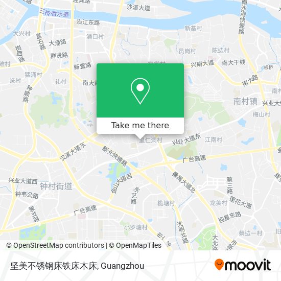 坚美不锈钢床铁床木床 map