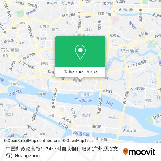 中国邮政储蓄银行24小时自助银行服务(广州沥滘支行) map