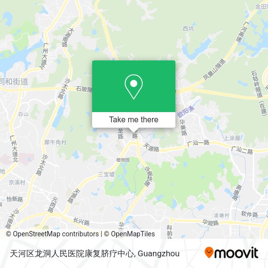 天河区龙洞人民医院康复脐疗中心 map